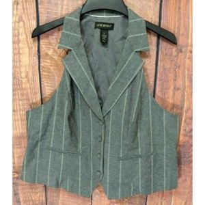 Lane Bryant Office Vest 18 Grey Racerback Lined